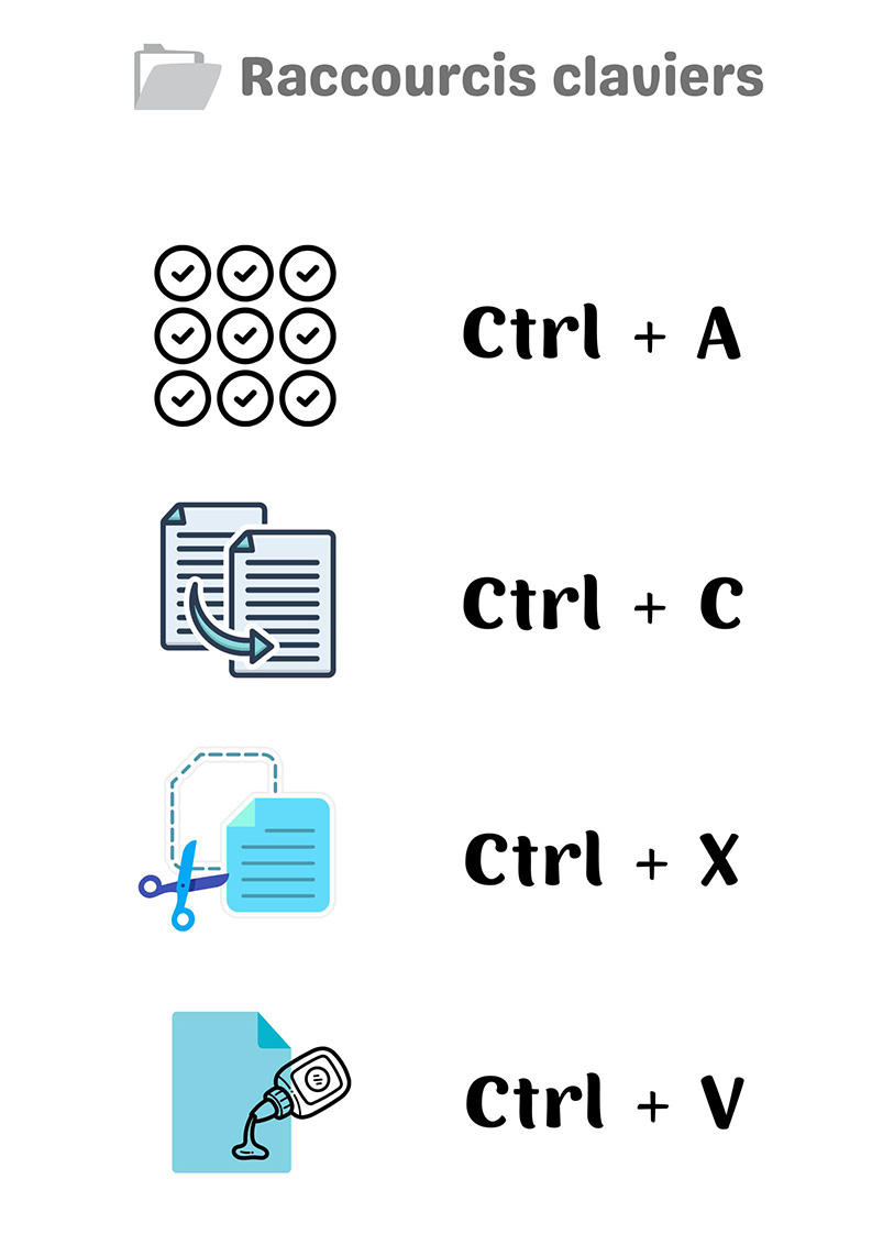 Raccourcis clavier light