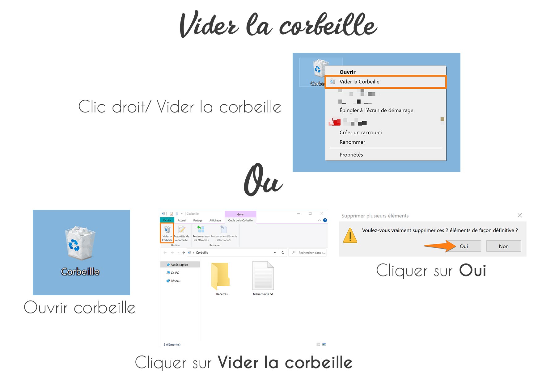 vider la corbeille